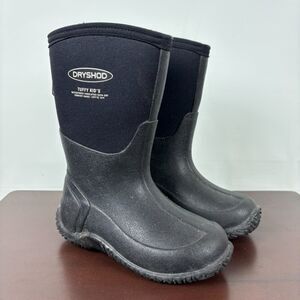 Dryshod Tuffy Boot 100% Waterproof Rugged Outdoor Hydrokote Boot Black Kids 10